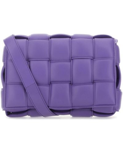 Bottega Veneta Purple Nappa Leather Small Padded Cassette Crossbody Bag