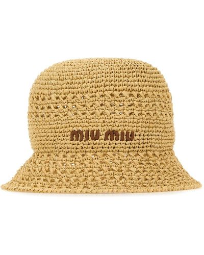 Miu Miu Crochet Hat - Natural