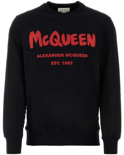 Alexander McQueen Graffiti Prt Jumper - Black