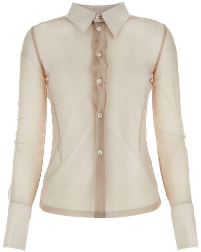MM6 by Maison Martin Margiela Camicia in tulle - Rosa