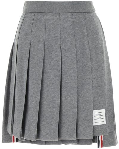 Thom Browne Mini Pleated Skirt I - Gray