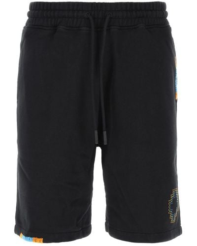 Marcelo Burlon Cotton Bermuda Shorts - Black