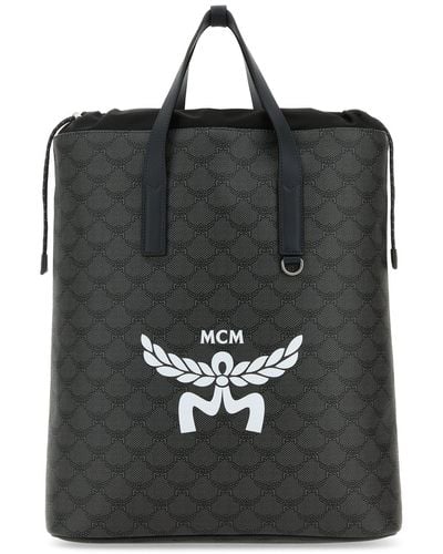 MCM Printed Canvas Himmel Backpack - Black