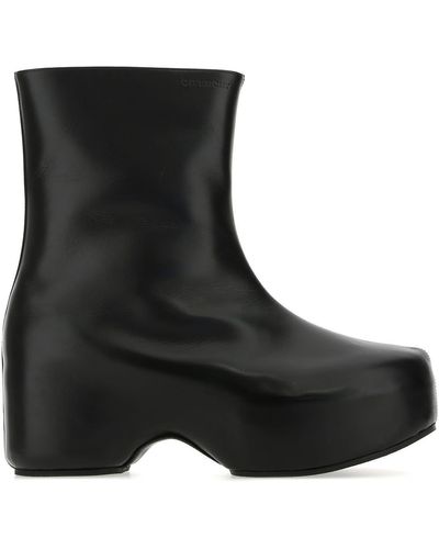 Givenchy Black Leather C Clog Boots