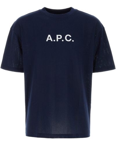 A.P.C. T-SHIRT-L Male - Blu