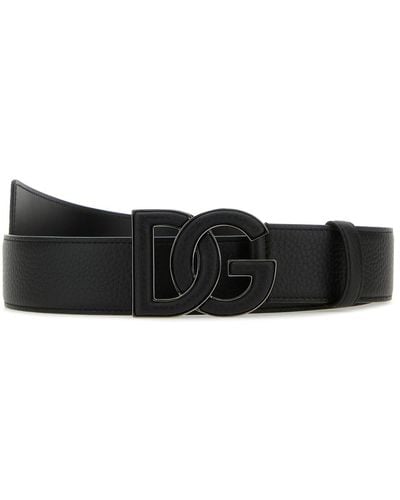 Dolce & Gabbana Cintura Logata Vit.stampa Cerv - Black