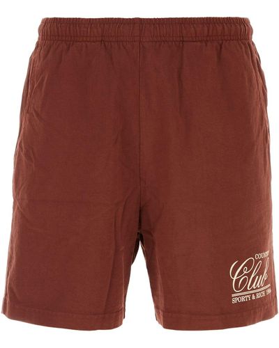 Sporty & Rich SHORTS - Rosso