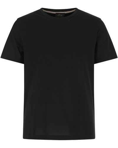 Brioni Black Cotton T-shirt