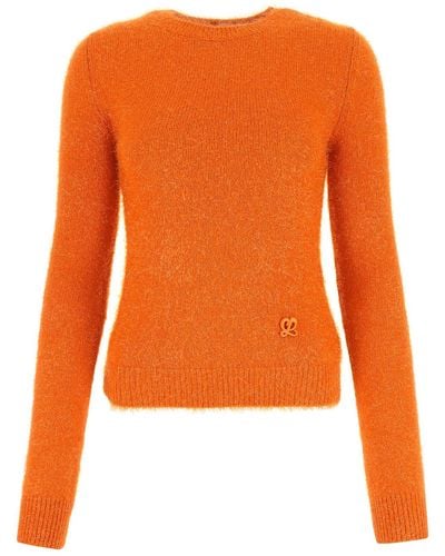 Loewe Sparkle Knit Sweater - Orange
