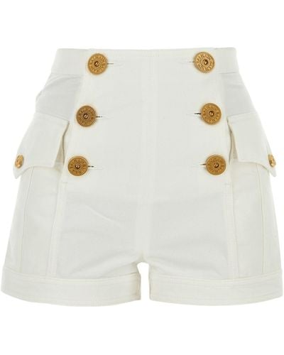 Balmain Paris Shorts - White