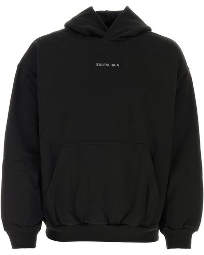 Balenciaga Medium Fit Hoodie - Black