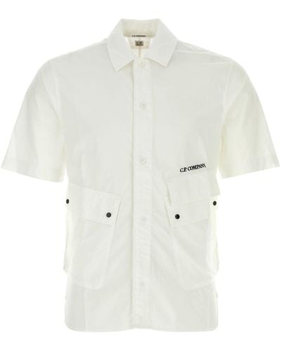 C.P. Company Popeline Pocket Shirt - White