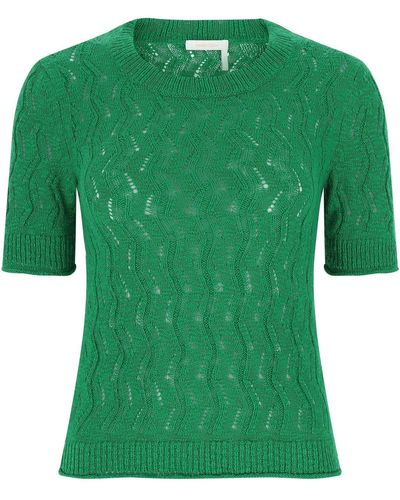 See By Chloé Emerald Cotton Top - Green