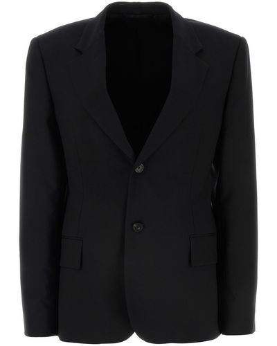 Balenciaga Waisted Sb Jacket - Black