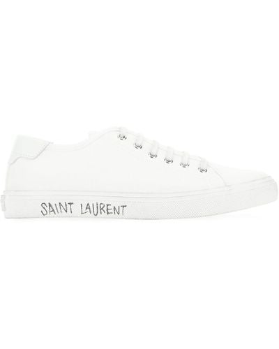 Saint Laurent Malibu Low Top Trainers - Women's - Rubber/cotton - White