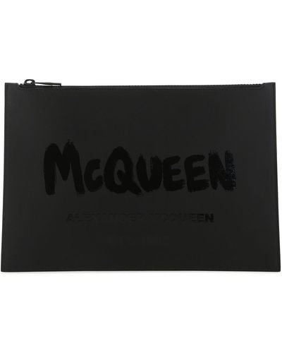 Alexander McQueen Pouch With Logo - Black
