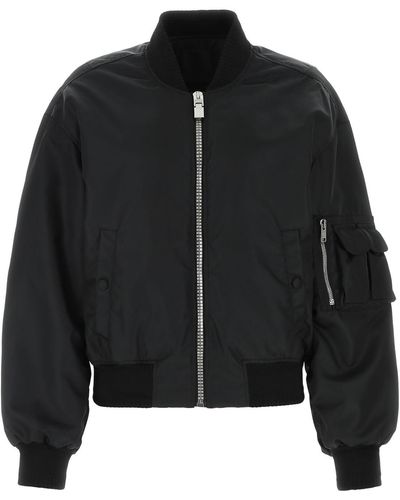 Givenchy Bomber Jacket With Logo Print And 4G Zipper - Black