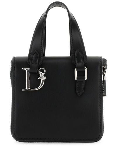 DSquared² Leather Mini Tote Bag - Black