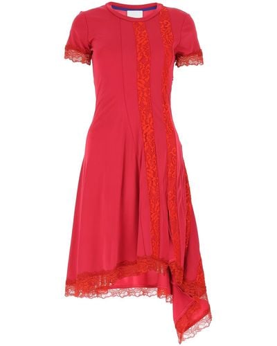 Koche Tyran Purple Viscose Dress - Red