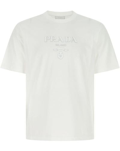 Prada T-Shirt Logo - Bianco