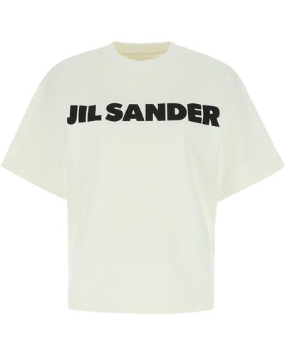 Jil Sander T shirt con logo - Bianco