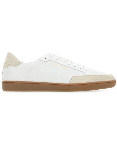 Saint Laurent Sl/10 Low-top Leather Trainers - White