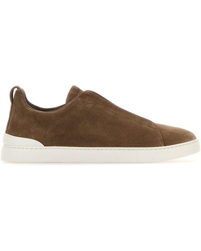 Zegna Shoes Trainer Low - Brown