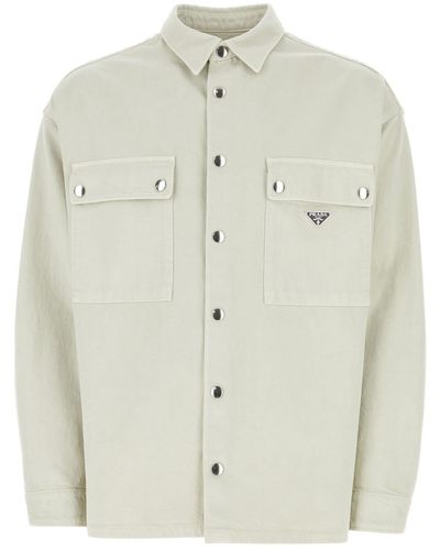 Prada Sand Denim Shirt - White