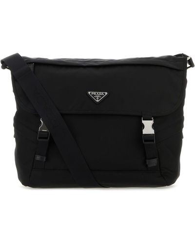 Prada Re-nylon Messenger Bag - Black