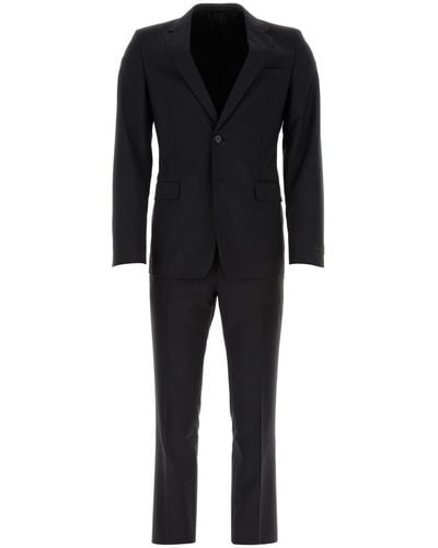 Prada Midnight Blue Wool Blend Suit Nd Uomo - Black