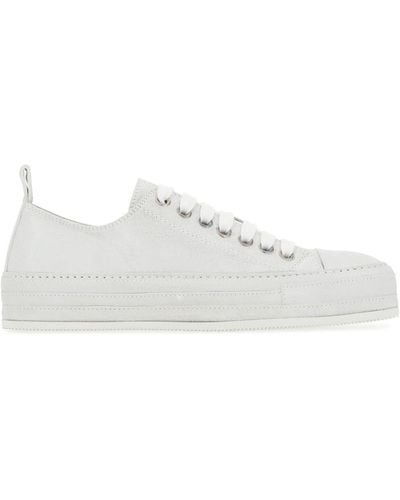 Ann Demeulemeester Embellished Leather Trainers - White