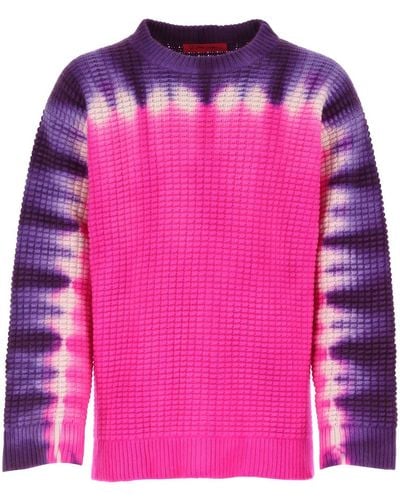 The Elder Statesman Multicolor Cashmere Sweater - Pink