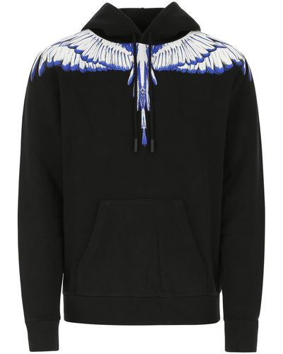 MARCELO BURLON FELPA: Felpa County Of Milan in jersey con stampa, Felpa  Marcelo Burlon uomo - CMBB040C99FLE002 Nero 1