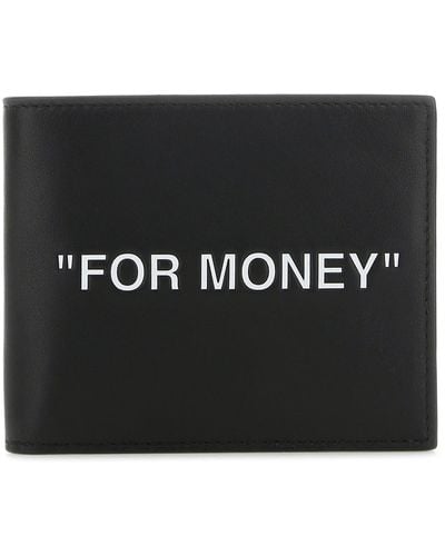 Off-White c/o Virgil Abloh Quote Leather Bi-fold Wallet - Black