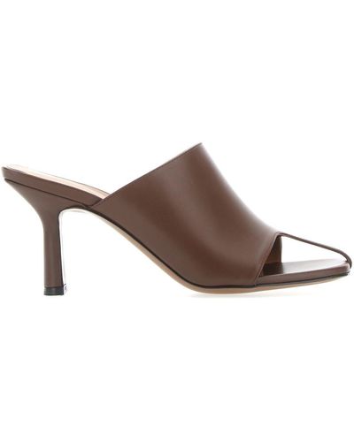 Neous Chocolate Leather Jumel Mules - Brown