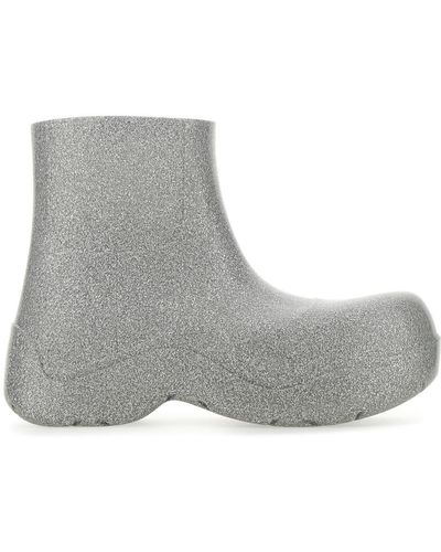 Bottega Veneta Embellished Rubber Puddle Ankle Boots - Grey