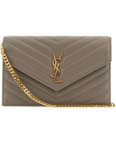 Saint Laurent Ysl C.wall(189y)mono 1_nappa P - Grey