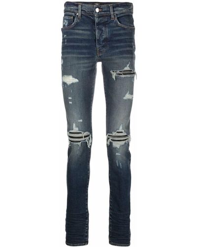 Amiri Jeans skinny con effetto vissuto - Blu
