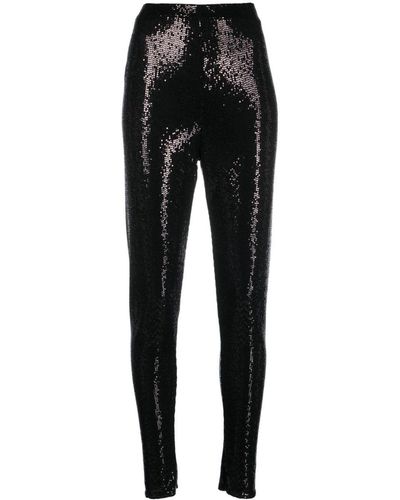 Alexandre Vauthier Sequinned High-waisted leggings - Black