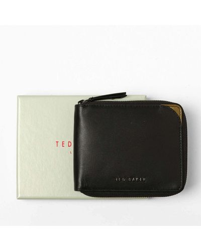 Ted Baker Finniecorner Detail Zip Around Wallet - Black