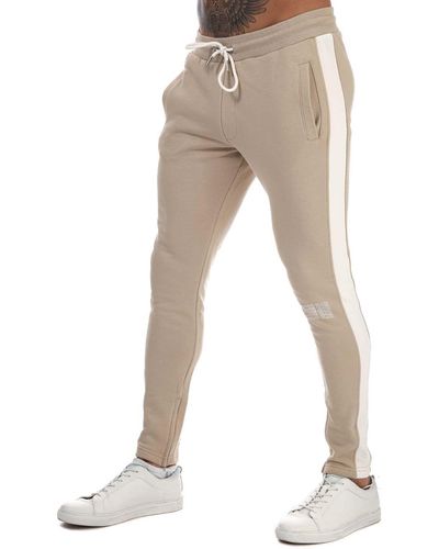 The Couture Club Wave Logo Contrast Panel Jog Trousers - Natural