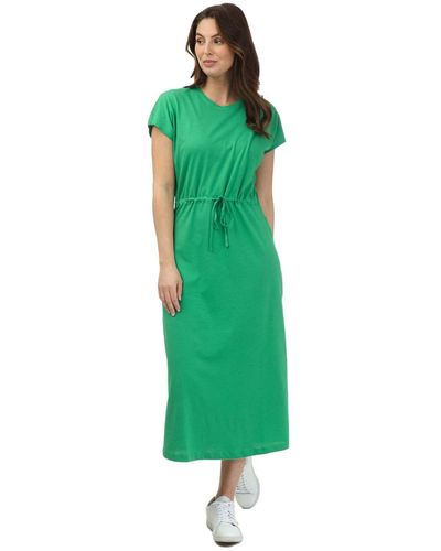 ONLY May Life Stripe Jersey Midi Dress - Green