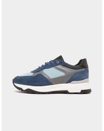 Unlike Humans Trail Suede & Mesh Trainers - Blue