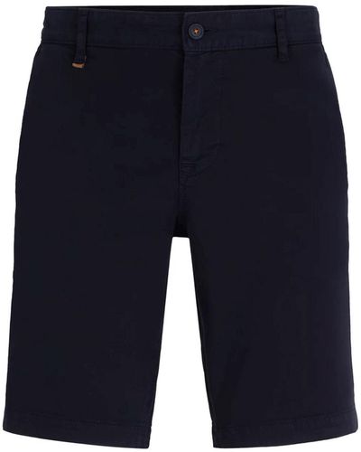 BOSS Regular Rise Slim Fit Shorts - Blue