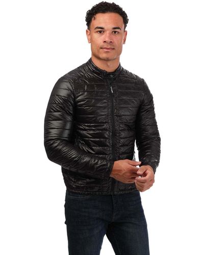 Replay Recycled Quilted Biker Jacket - Black