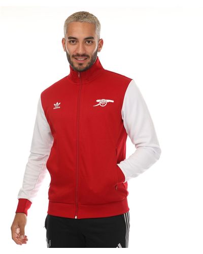 adidas Arsenal Essentials Trefoil Track Top - Red