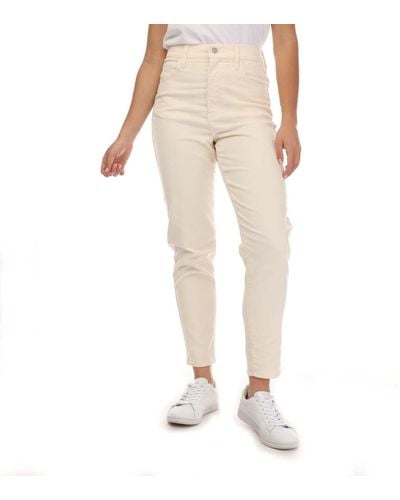 Levi's High Waisted Mom Corduroy Jeans - Natural