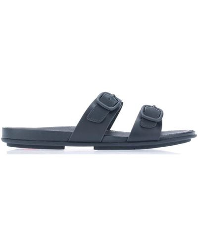 Fitflop Gracie Rubber-buckle Two-bar Sandals - Blue