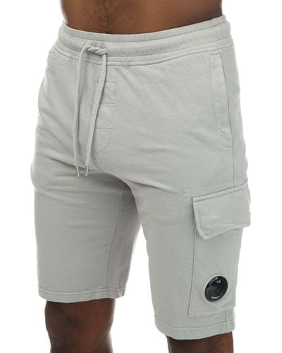 C.P. Company Light Fleece Utility Shorts - Grey