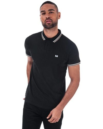 Weekend Offender Liberty Tipped Polo Shirt - Black